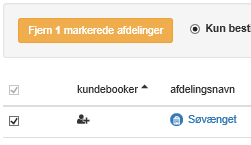 Fjern kundeafdeling fra bestiller